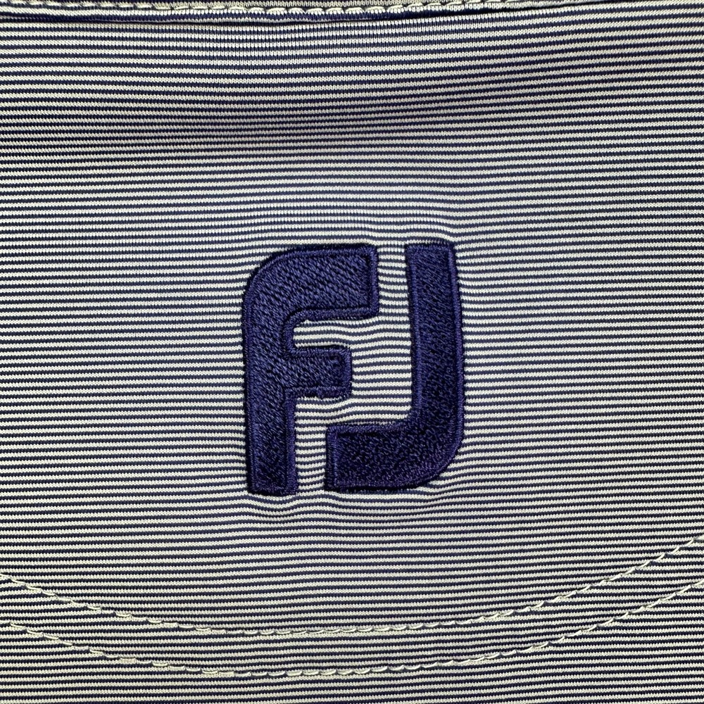 FootJoy Polo Shirt Mens XL Purple Stripe Golf‎ Performance Stretch Top Active - Picture 4 of 9